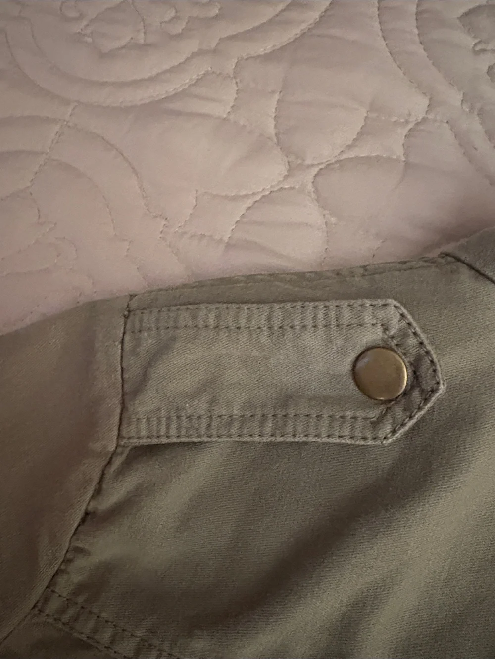 LOFT Sage Green Utility Jacket with Drawstring Hem - Picture 7 of 7